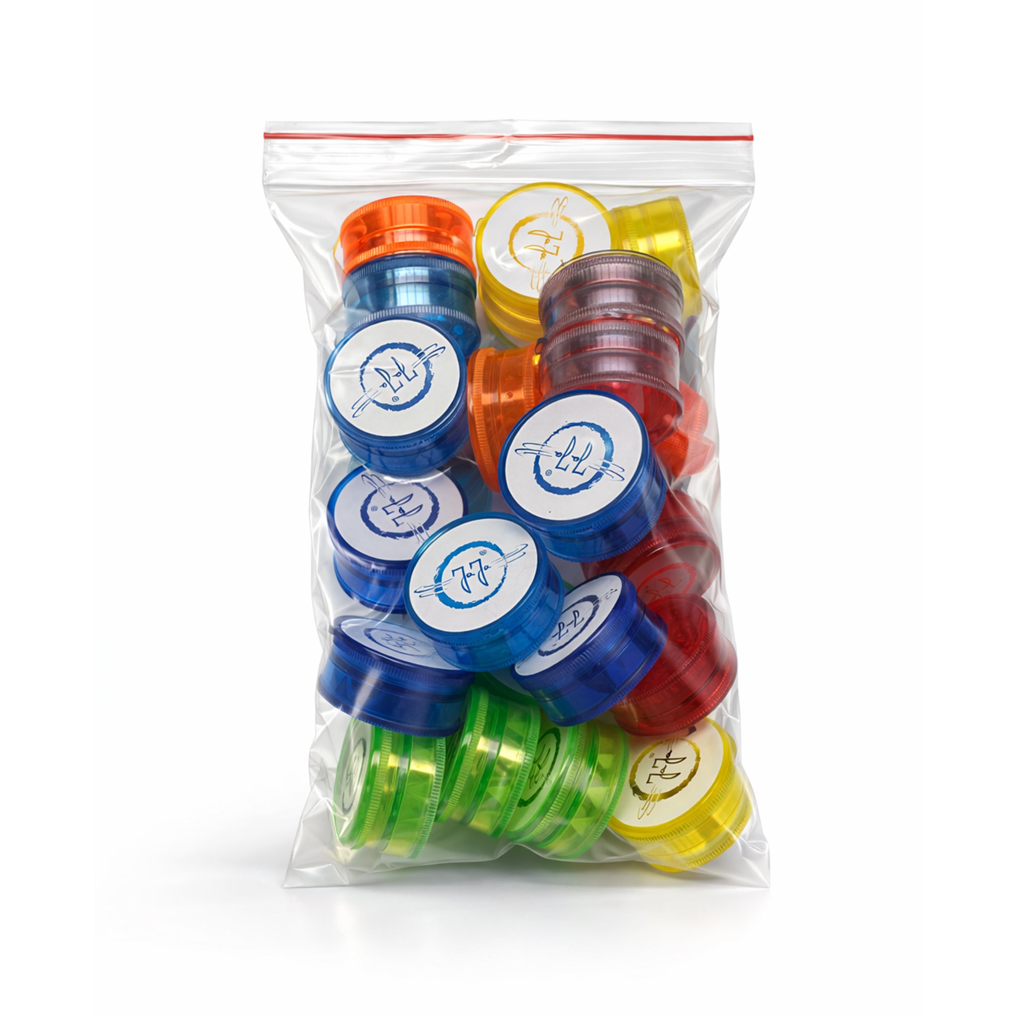 Plastic grinders small JaJa hard cap in bag 24 pcs.