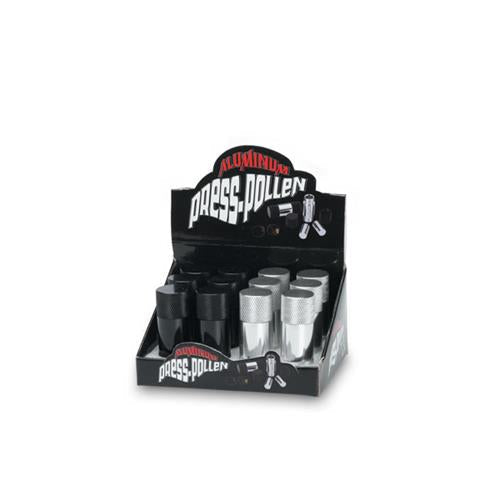 Pollenpress aluminum 60 mm in display 12 pcs.