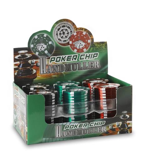 Grinder pollinator poker chip in display 12 pcs.