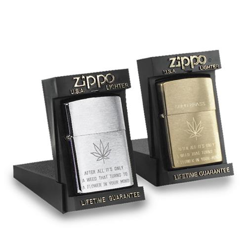Lighter zippo with leaf gold 1 pc.