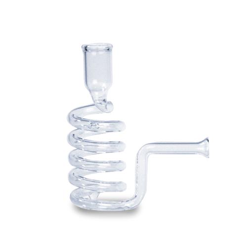 Glass pure pipe spiral standing 110 mm.