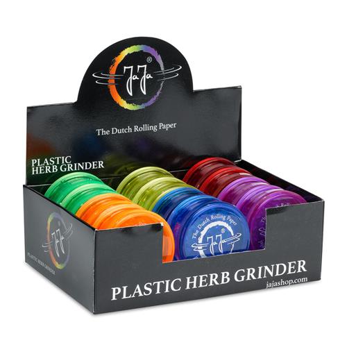 Grinder plastic JaJa hard/soft cap in display 12 pcs.