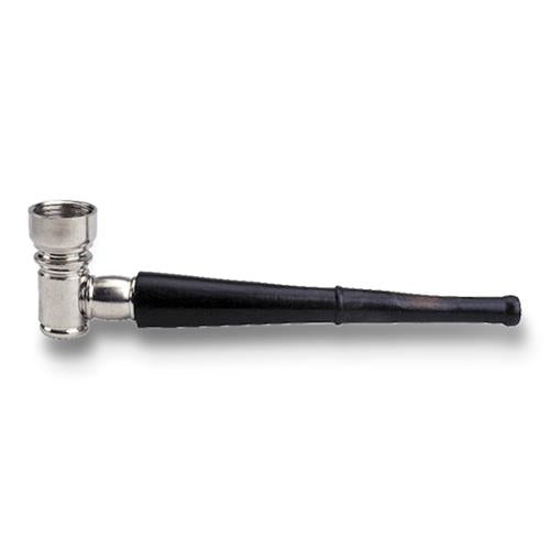 Pipe black wood metal head 130 mm.