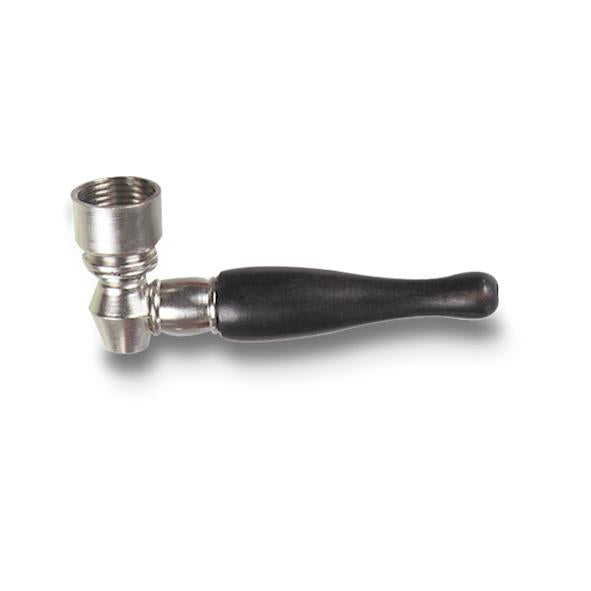 Pipe black wood metal head 90 mm