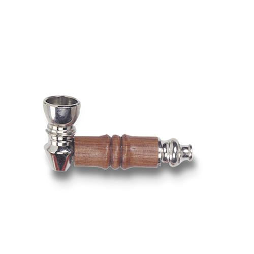 Pipe brown wood metal head 80 mm.