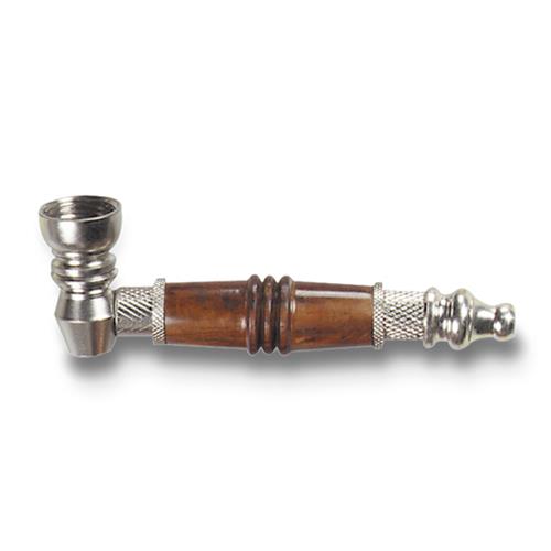 Pipe brown wood metal head 100 mm.