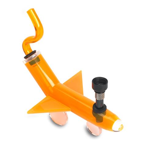 Pipe metal-acrylic airplane several colours 185 mm.