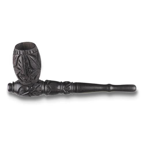 Pipe wood carved leaf 140 mm.