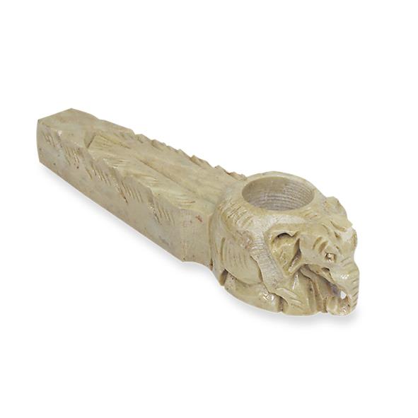 Pipe marble carved elephant 90 mm.