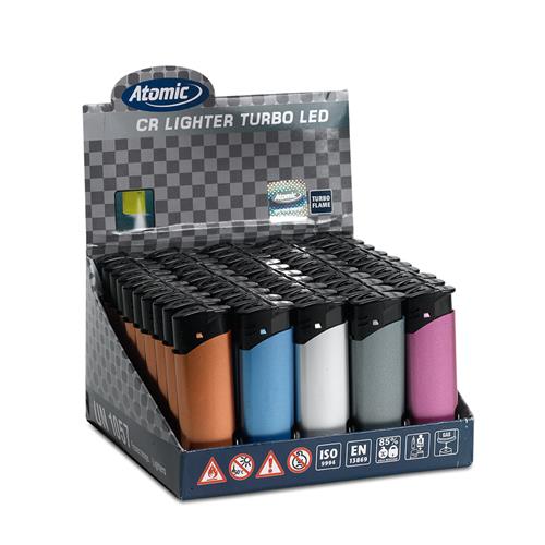 Lighter turbo metallic with light 50 pcs.