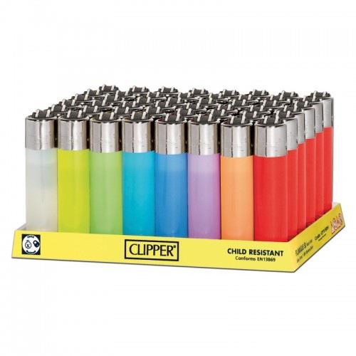 Lighter Clipper plain several colours 48 pcs.