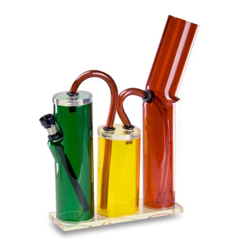 Pipe acrylic rasta double reservoir 240 mm.