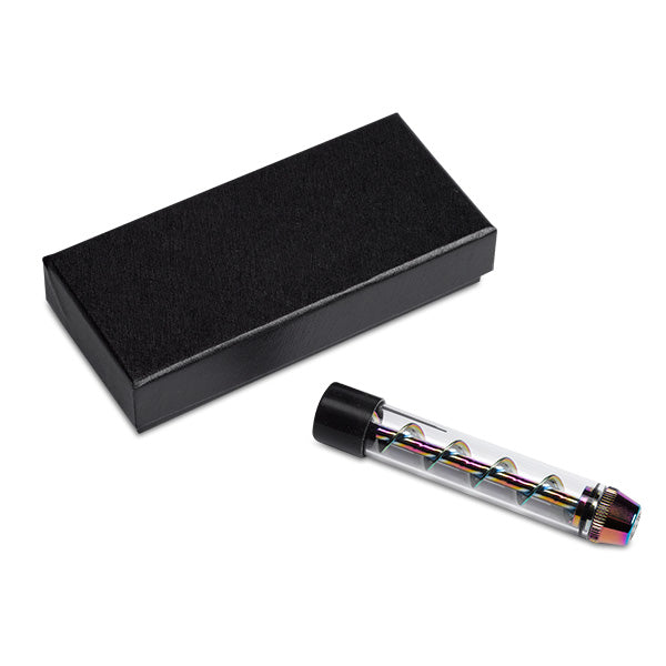 Pure pipe twisty glass blunt silver 100 mm.