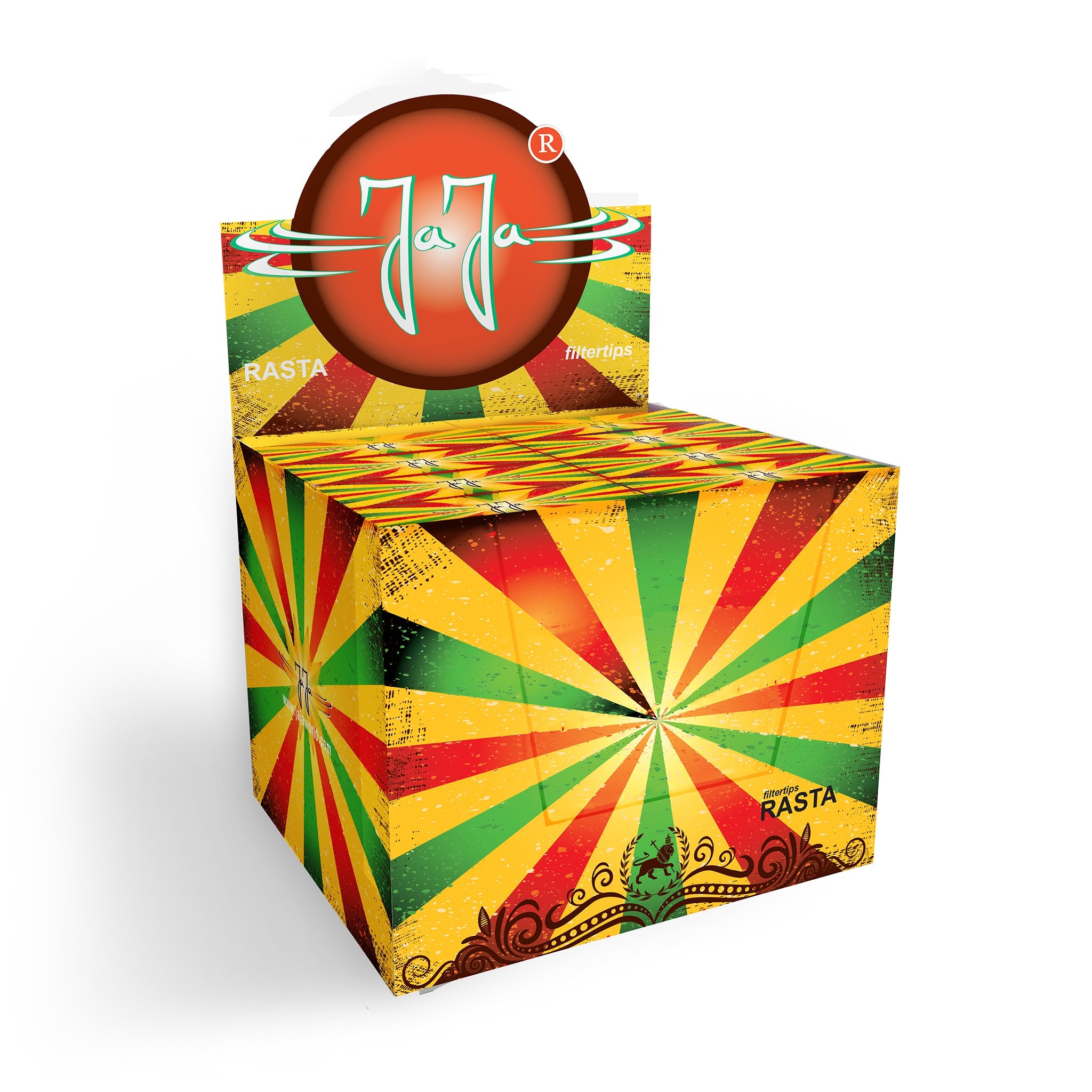 JaJa filtertips booklet Rasta with folding line 100 pcs.