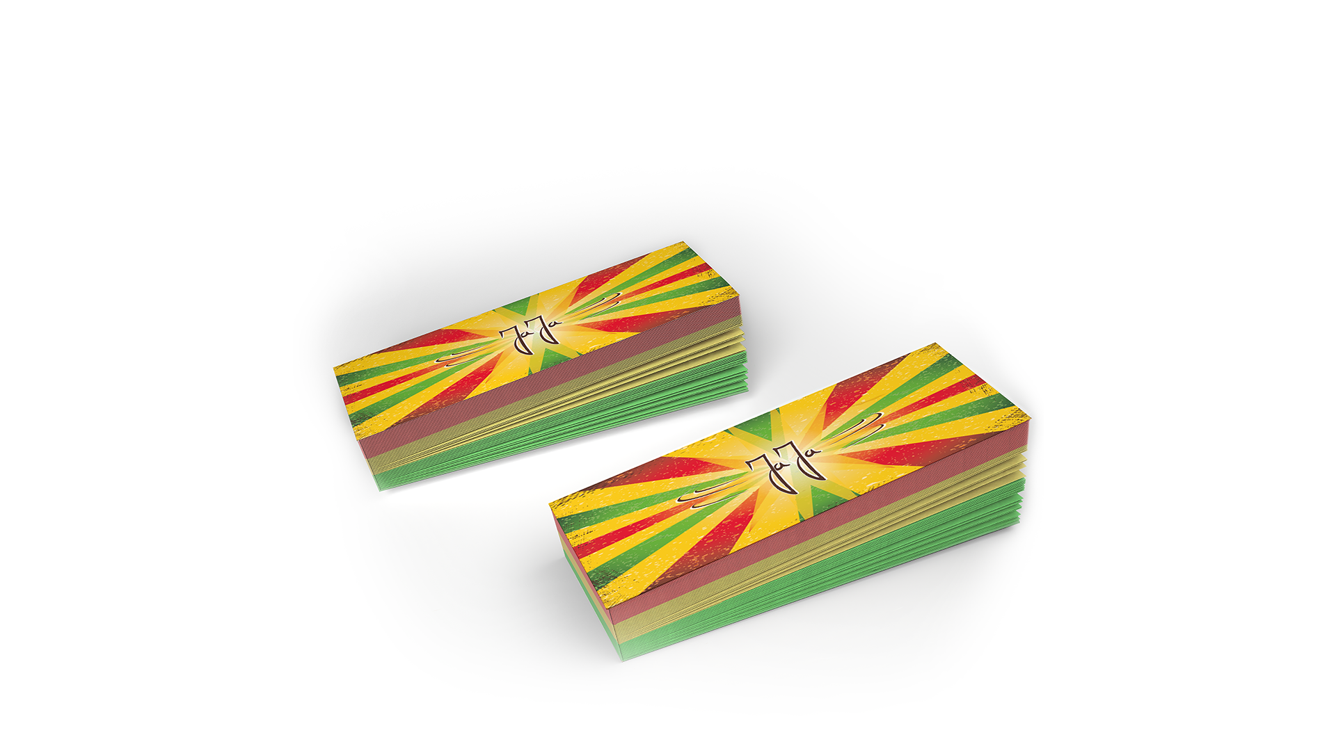 JaJa filtertips booklet Rasta with folding line 100 pcs.