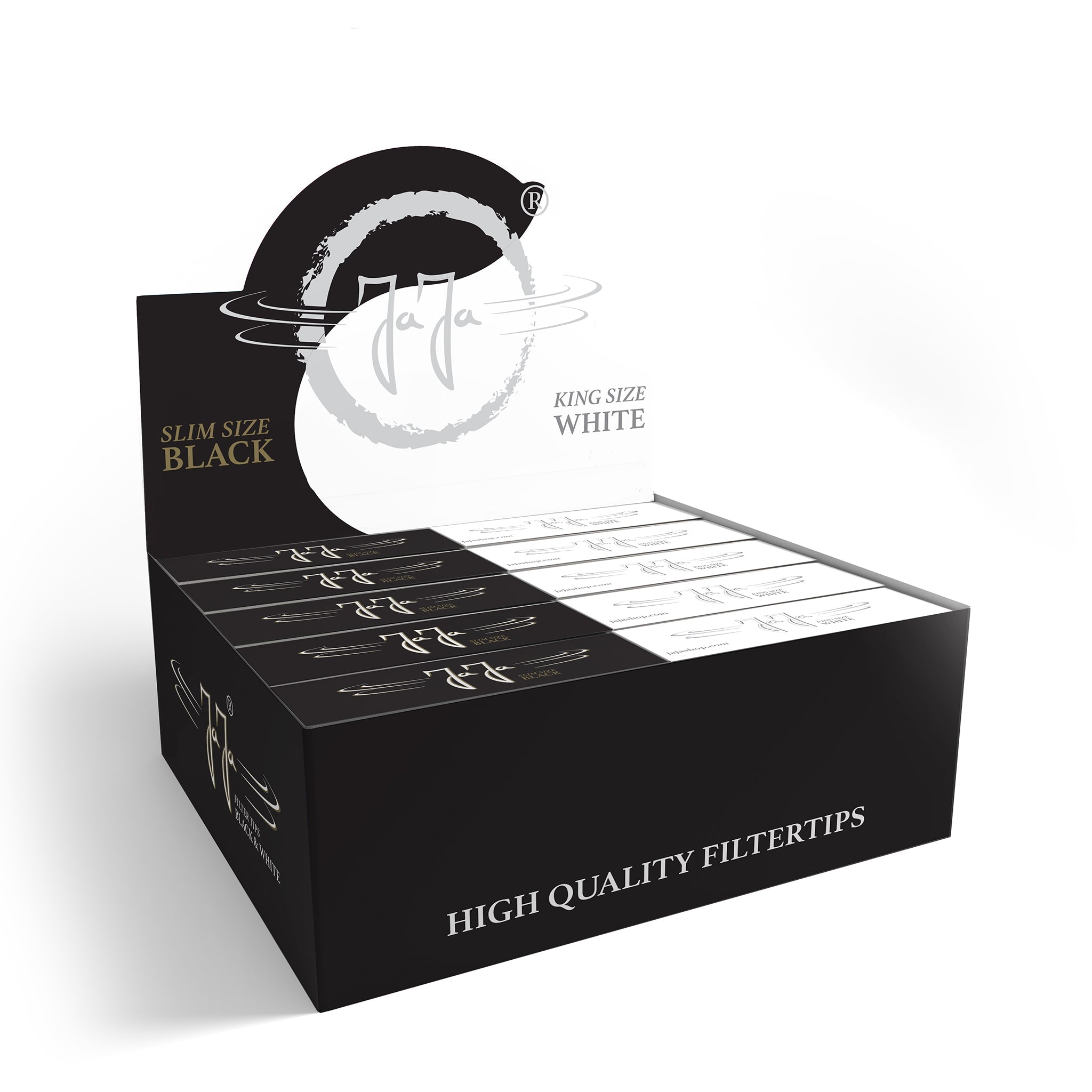 JaJa Filtertips booklet Black & White with folding 50 pcs.