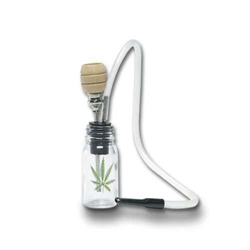 Pipe glass metal head leaf 125 mm.