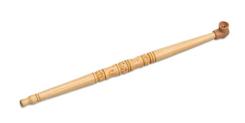 Kiefpipe naturel engraved, clay head 230 mm.